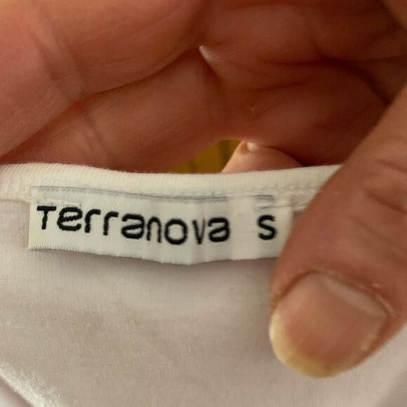 Terranova white stretchy spaghetti strap tank top, great condition, size Small - Picture 3 of 3